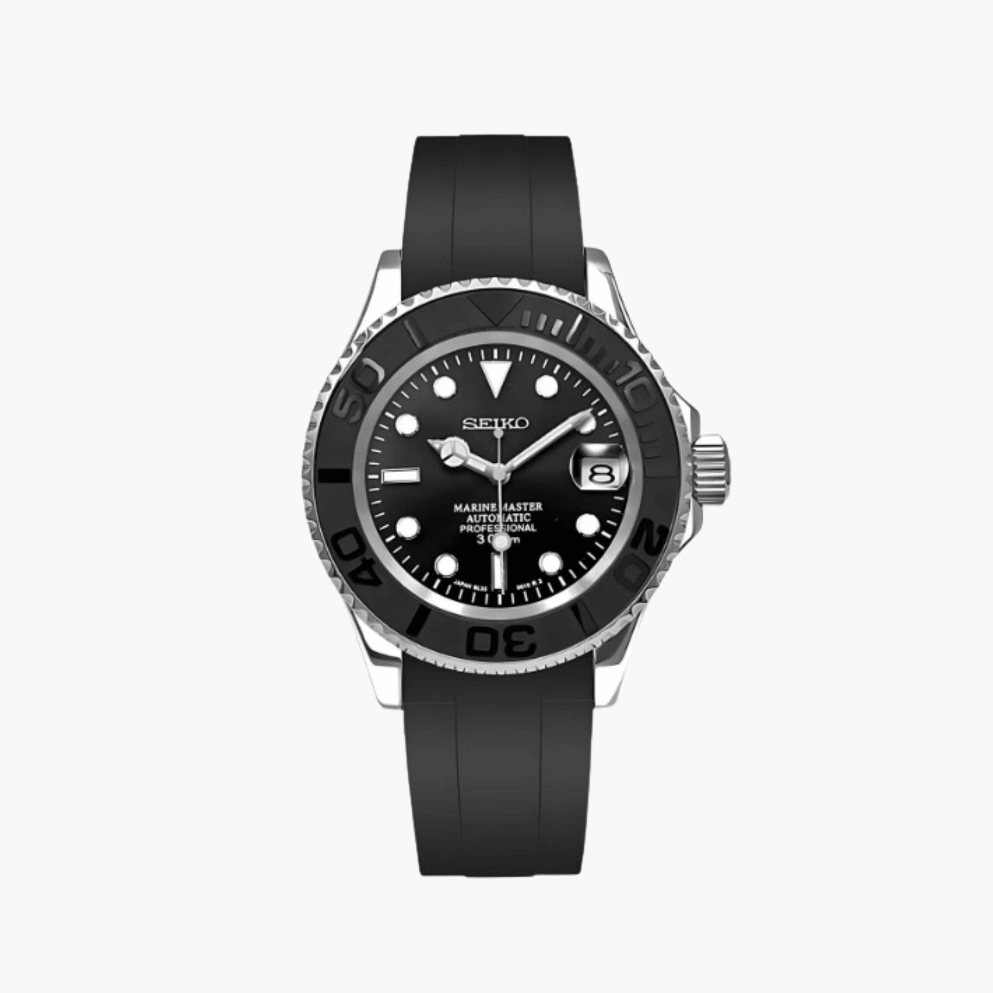 Seikomariner Black Rubber